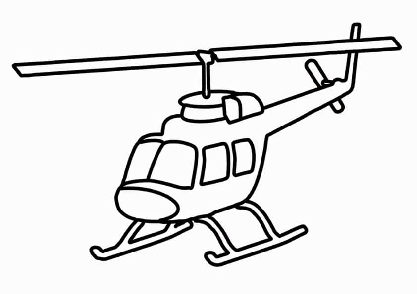 dibujo helicoptero apache para imprimir y colorear