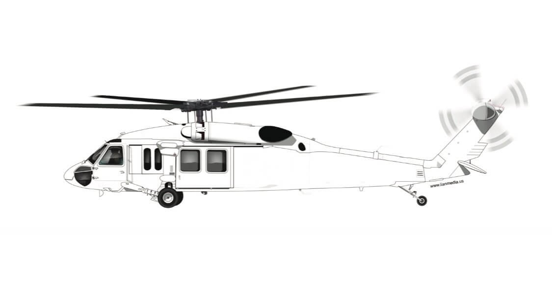 dibujo helicoptero basico del ejercito para imprimir y colorear