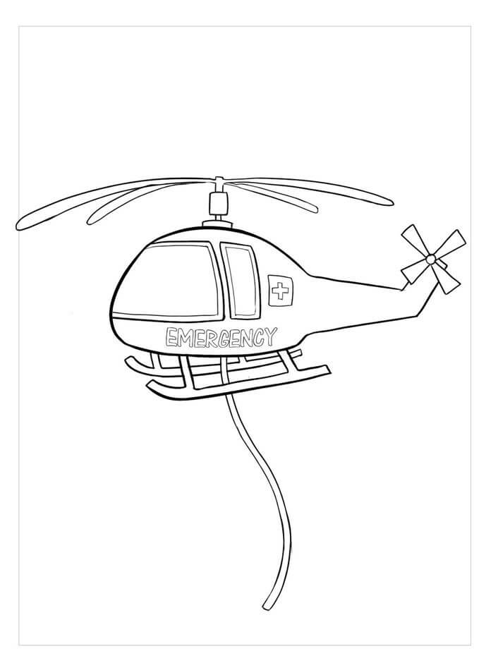 dibujo helicoptero basico para imprimir y colorear