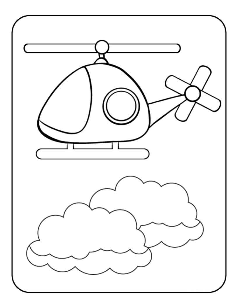 dibujo helicoptero blackhawk para imprimir y colorear