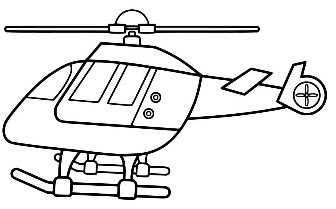 dibujo helicoptero de guerra para imprimir y colorear