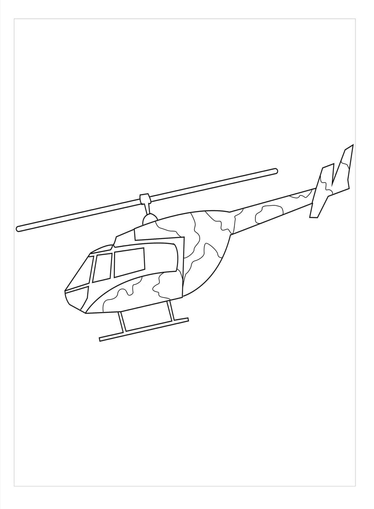 dibujo helicoptero de la policia para imprimir y colorear