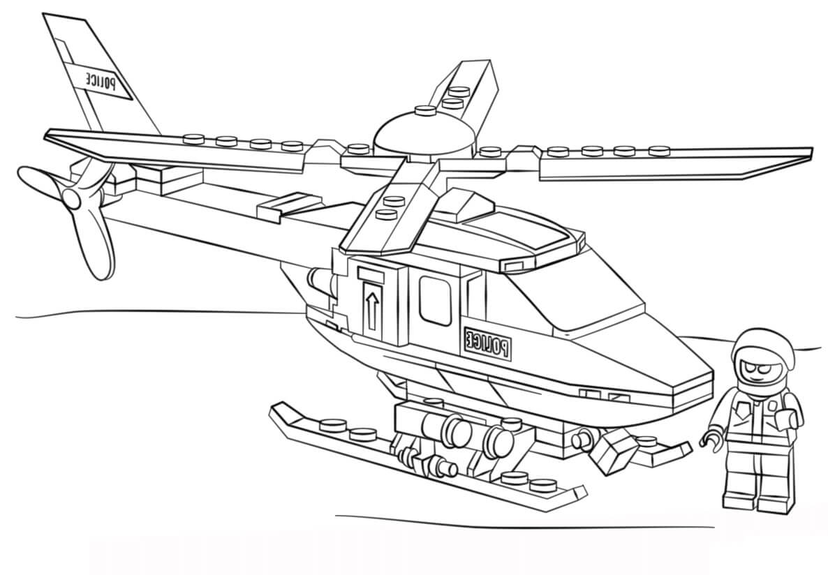dibujo helicoptero normal para imprimir y colorear