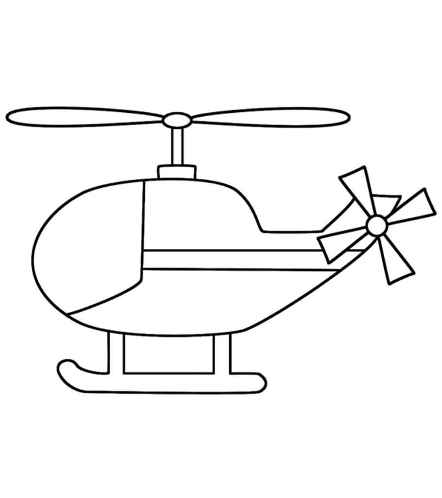 dibujo helicoptero para ninos para imprimir y colorear