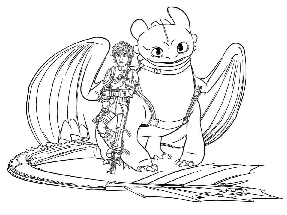 Dibujo de Desdentado e Hipo para Colorear y Imprimir