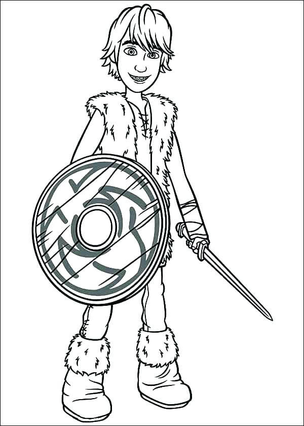 Dibujo de Hipo El Luchador para Colorear y Imprimir