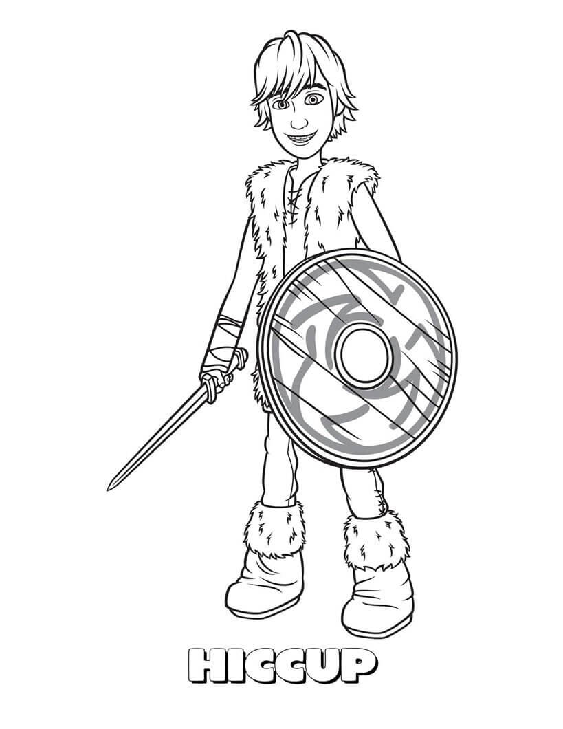 Dibujo de Hipo Sonriendo para Colorear y Imprimir