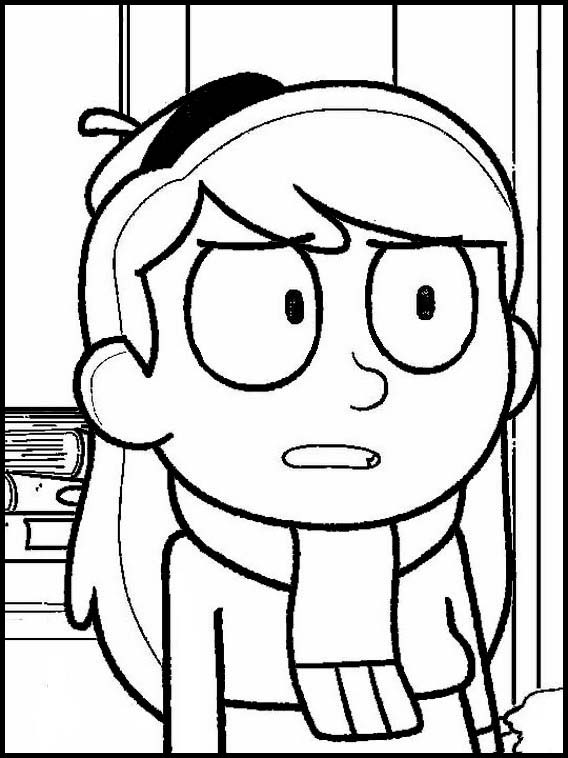 Dibujo de Cara Hilda para Colorear y Imprimir