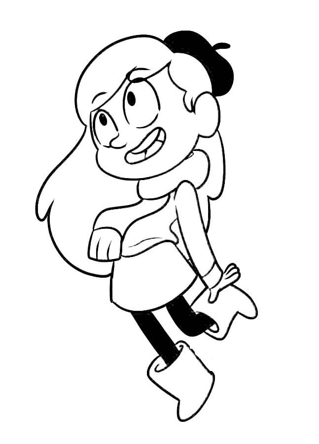 Dibujo de Hilda ¡Feliz para Colorear y Imprimir
