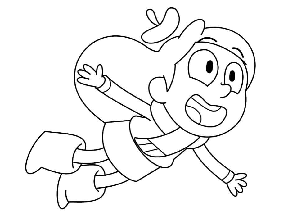 Dibujo de Hilda Volando para Colorear y Imprimir
