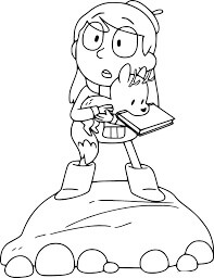 Dibujo de Hilda y Twig En Gran Toca para Colorear y Imprimir