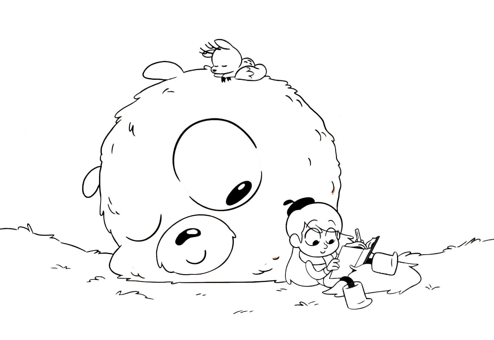 Dibujo de La Pintura de Hilda para Colorear y Imprimir