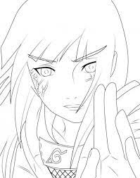 Dibujo de Hinata Enojada para Colorear y Imprimir