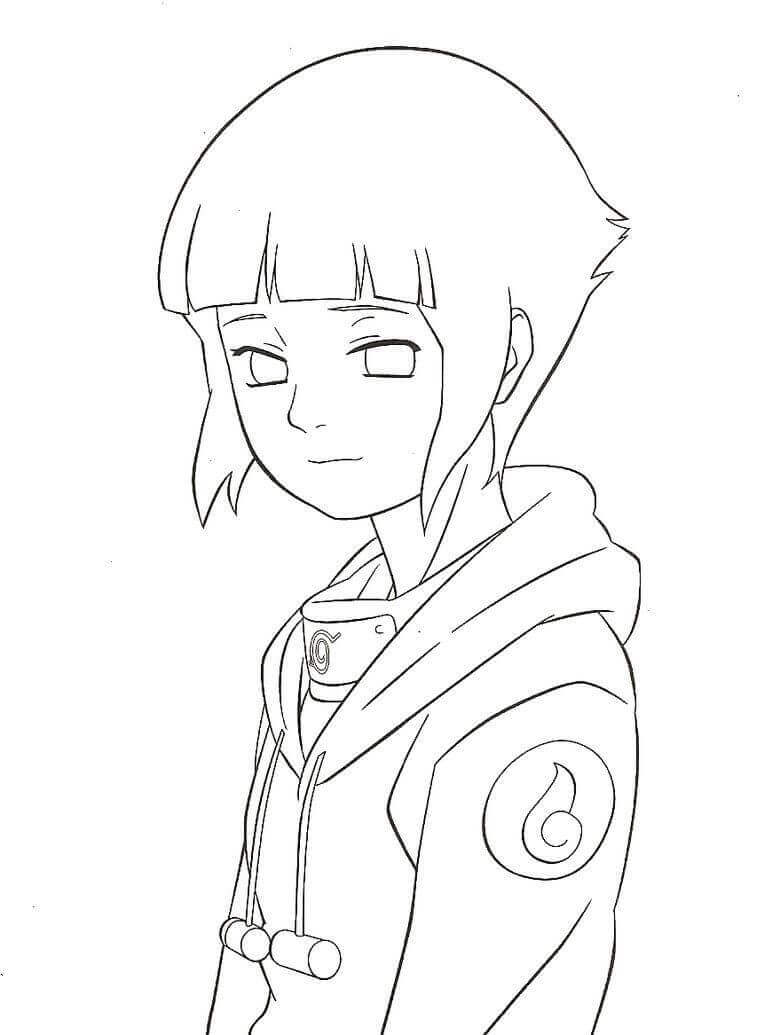 Dibujo de Hinata Linda para Colorear y Imprimir