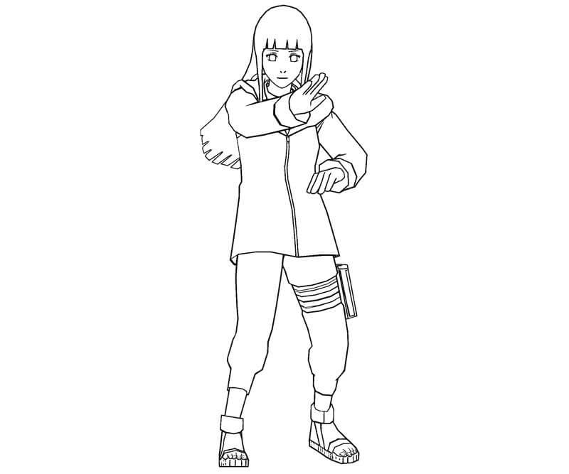 Dibujo de Hinata Luchando para Colorear y Imprimir