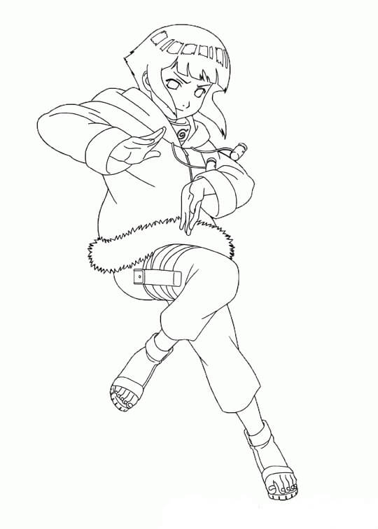 Dibujo de Niña Hinata para Colorear y Imprimir