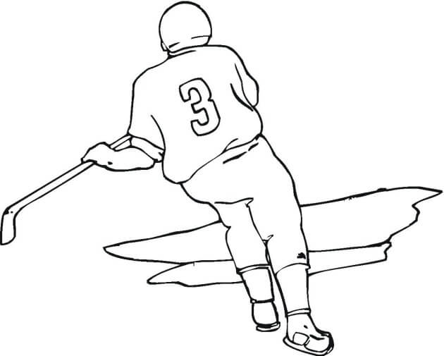 Dibujo de Buenos Jugadores de Hockey para Colorear y Imprimir