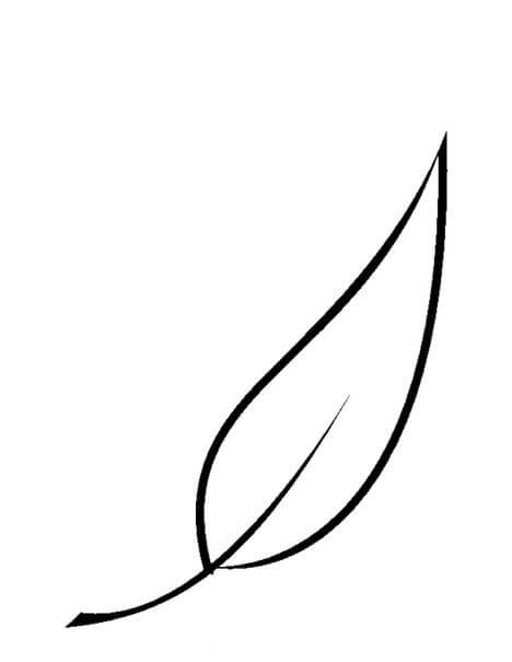 Dibujo de Colorea La Hoja para Colorear y Imprimir