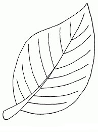 Dibujo de Hoja Básica para Colorear y Imprimir