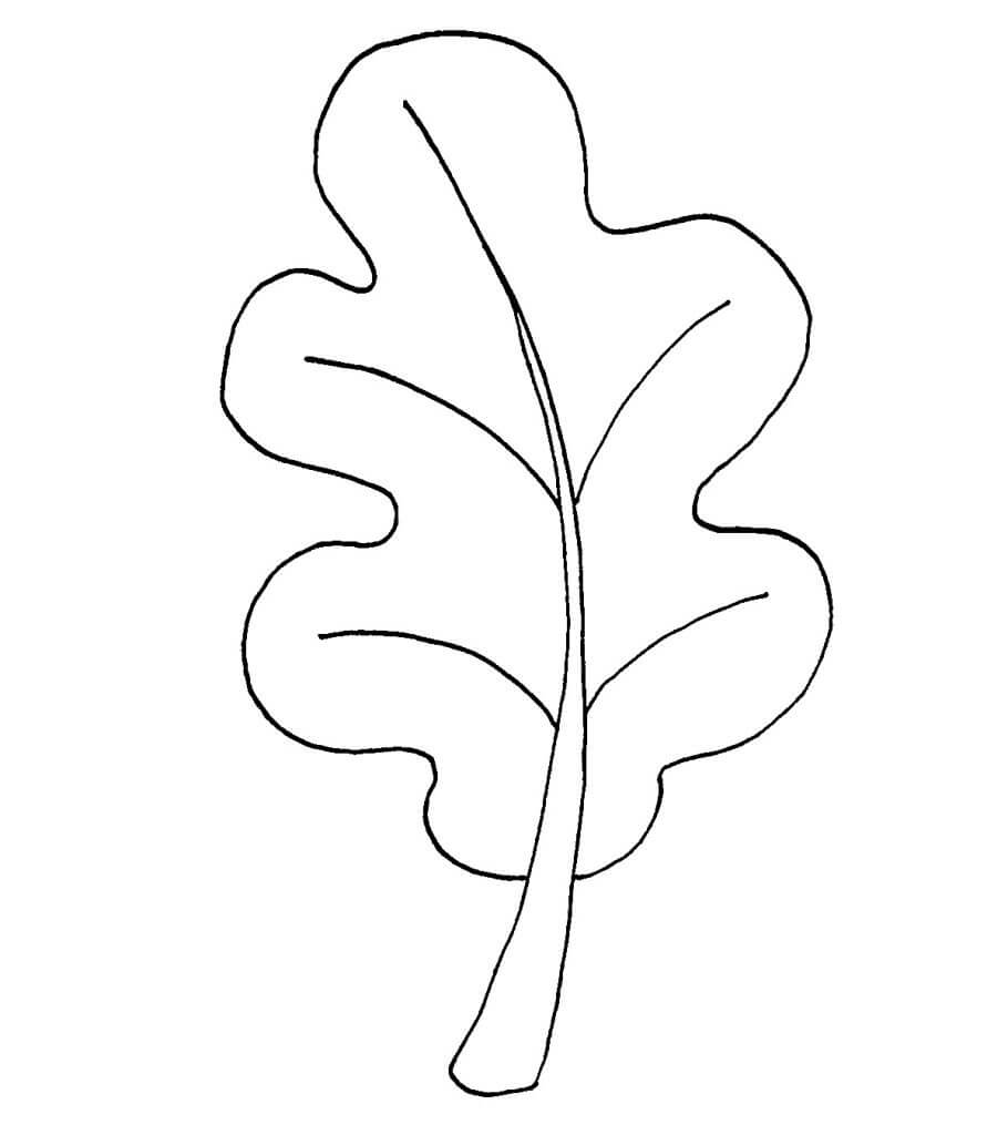 Dibujo de Hoja Impresionante para Colorear y Imprimir
