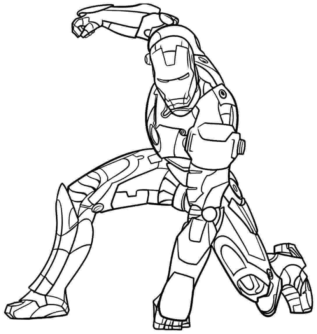 Dibujo de Bonito Ironman para Colorear y Imprimir