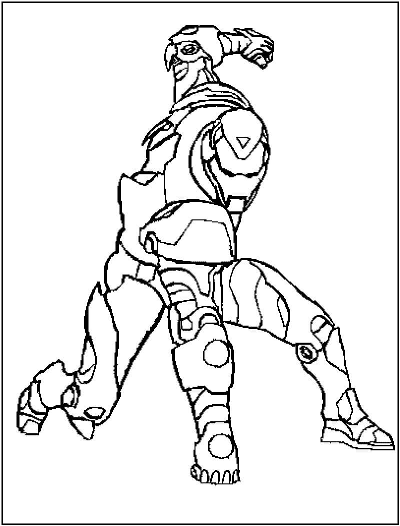 Dibujo de Dibujo Basíco Ironman para Colorear y Imprimir