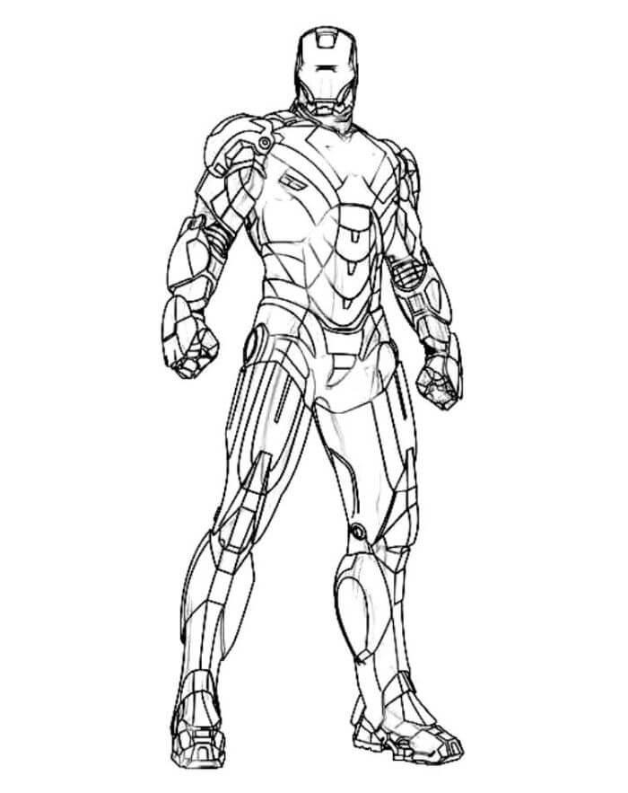 Dibujo de Dibujo Ironman para Colorear y Imprimir