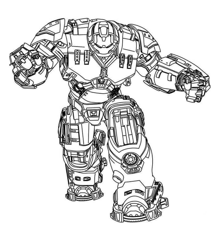 Dibujo de Hulkbuster de Ironman para Colorear y Imprimir