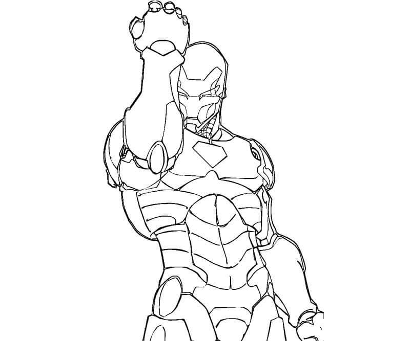 Dibujo de Increíble Hombre de Hierro para Colorear y Imprimir