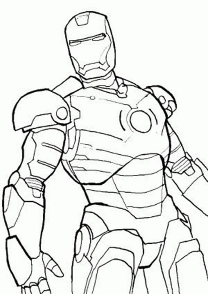 Dibujo de Ironman Gratis para Colorear y Imprimir