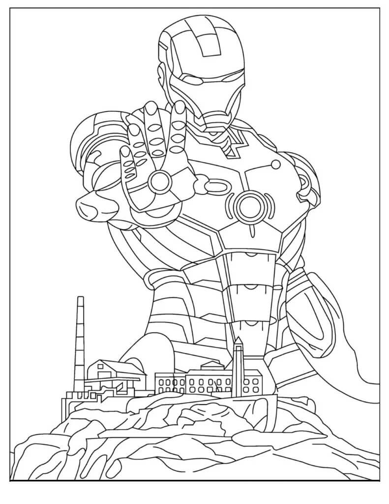 Dibujo de Ironman Normales para Colorear y Imprimir