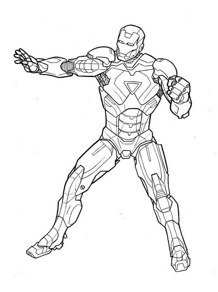 Dibujo de Ironman Perfecto para Colorear y Imprimir