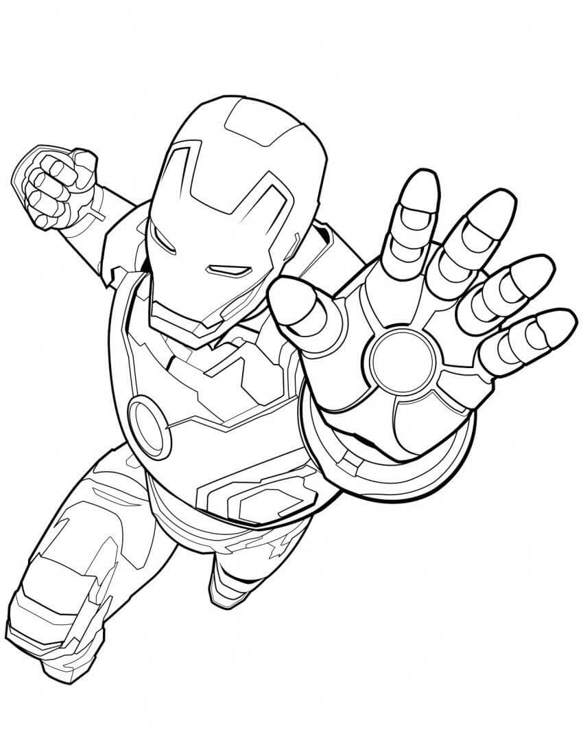 Dibujo de Lucha de Ironman para Colorear y Imprimir