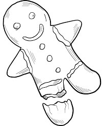 Dibujo de Buen Hombre de Jengibre para Colorear y Imprimir