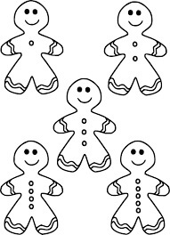 Hombre de Pan de Jengibre para Colorear