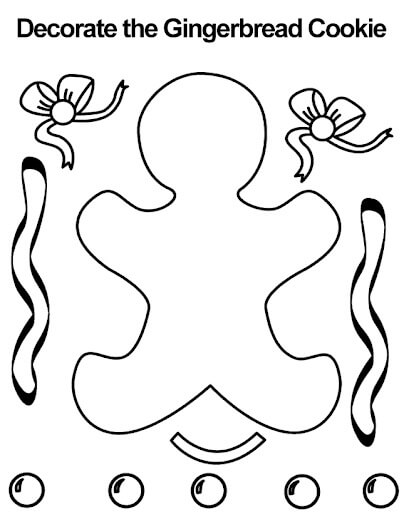 Dibujo de Decora La Galleta de Jengibre para Colorear y Imprimir