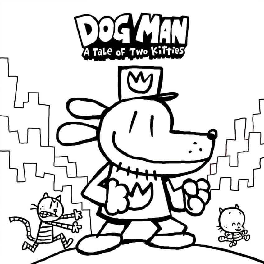 Dibujo de Dog Man La Película para Colorear y Imprimir