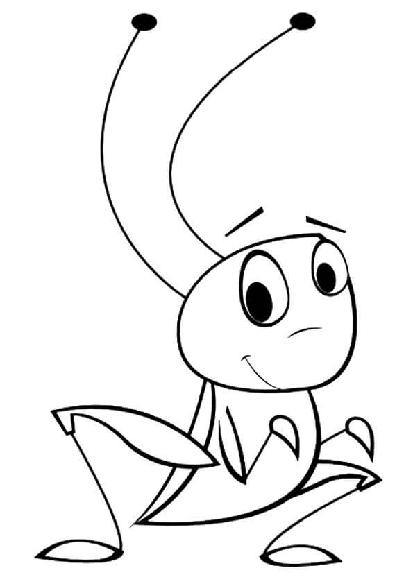 dibujo bonita hormiga para colorear