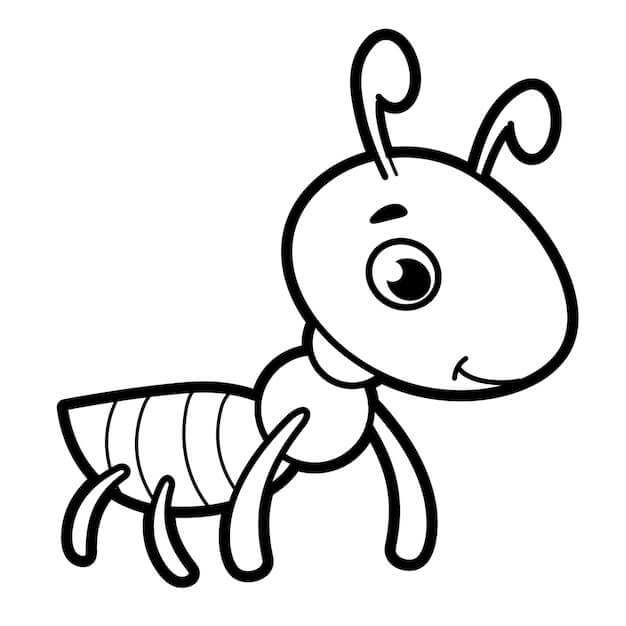 dibujo hormiga normal para colorear