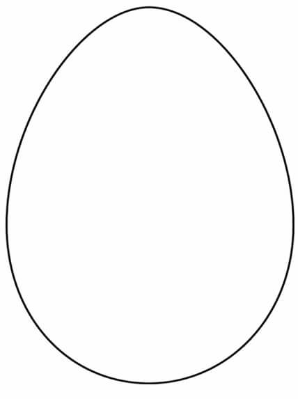 Dibujo de Fácil Huevo de Pascua para Colorear y Imprimir