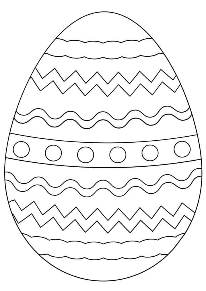Dibujo de Huevo de Pascua Dulce para Colorear y Imprimir