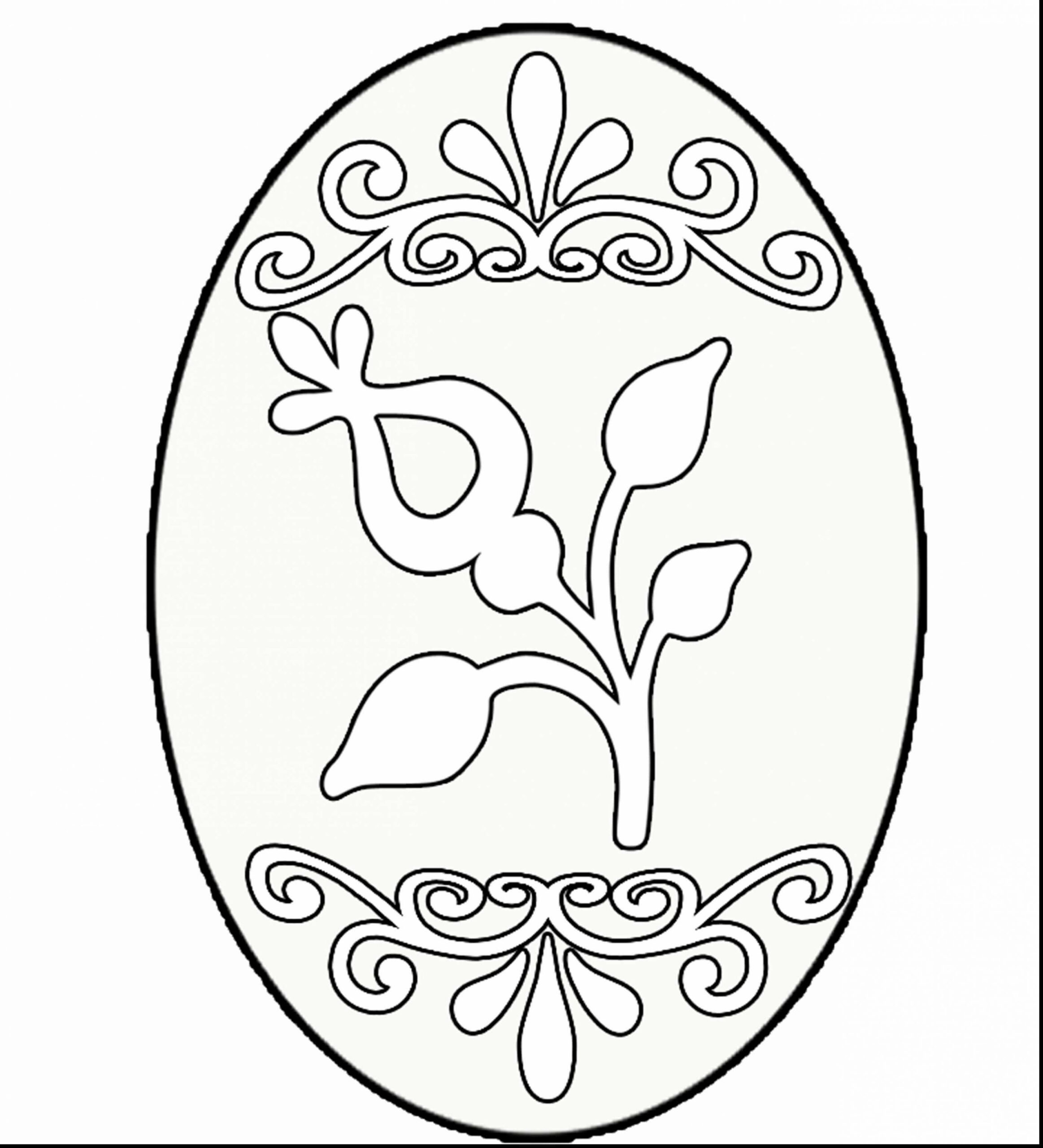 Dibujo de Huevo de Pascua Gratis Scaled para Colorear y Imprimir
