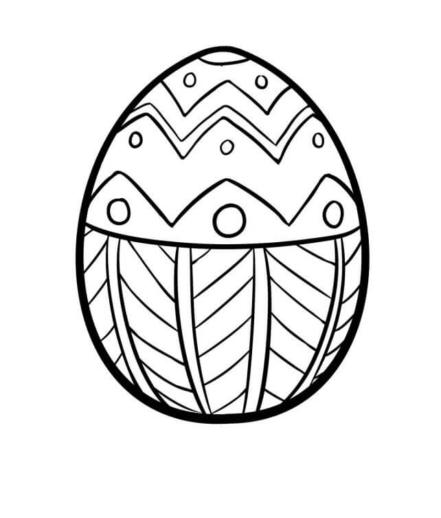 Dibujo de Increíble Huevo de Pascua para Colorear y Imprimir