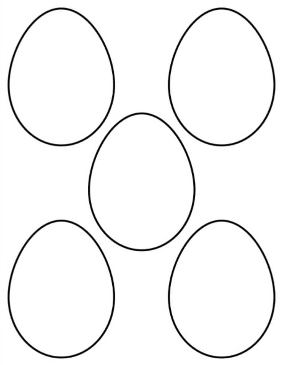 dibujo cinco huevos basicos para colorear