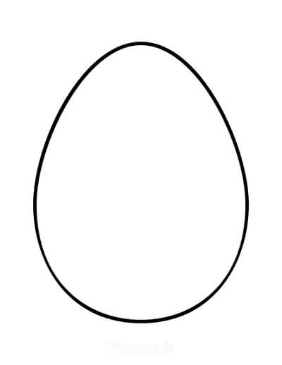dibujo huevo basico para colorear