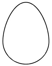 dibujo huevo facil para colorear