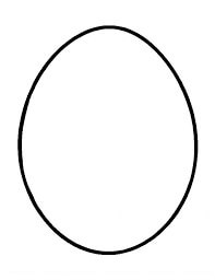 dibujo huevo normal para colorear