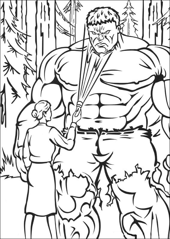 Hulk para Colorear