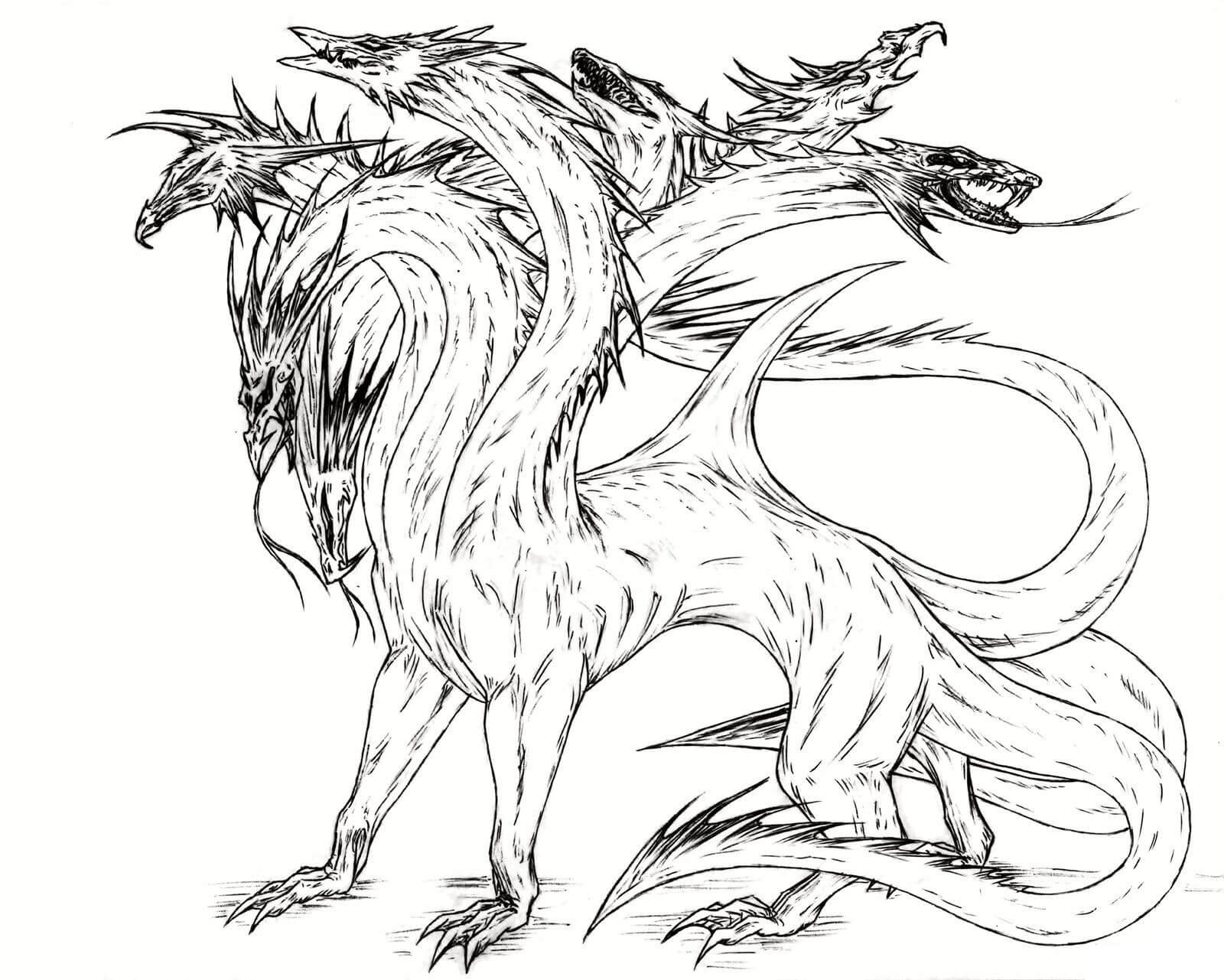 Dibujo de Dibujo Hidra para Colorear y Imprimir