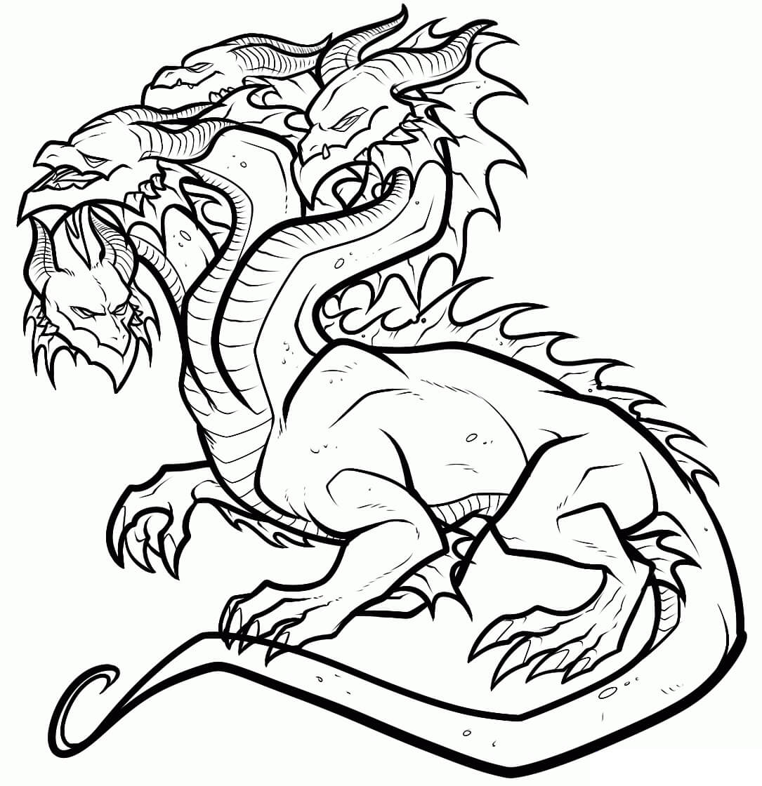 Dibujo de Gran Hidra para Colorear y Imprimir